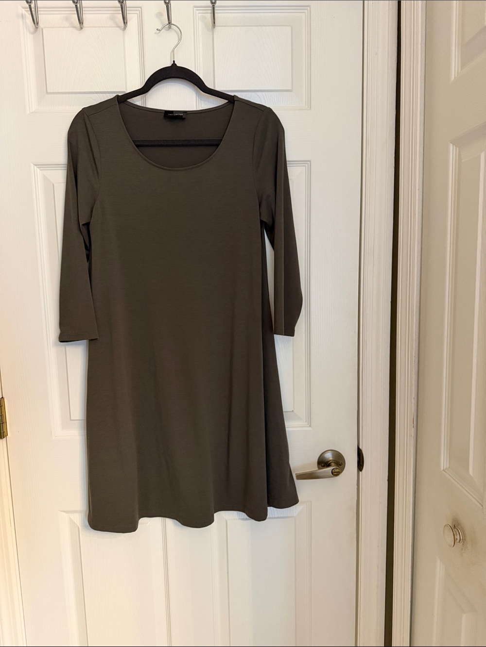 The Limited Women's Scoop Neck A-Line Dress - Olive